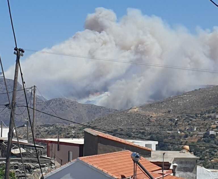 Νέα φωτιά στο νότιο Ρέθυμνο: Μήνυμα από το 112 για εκκένωση δύο οικισμών - Θυελλώδεις άνεμοι στην περιοχή