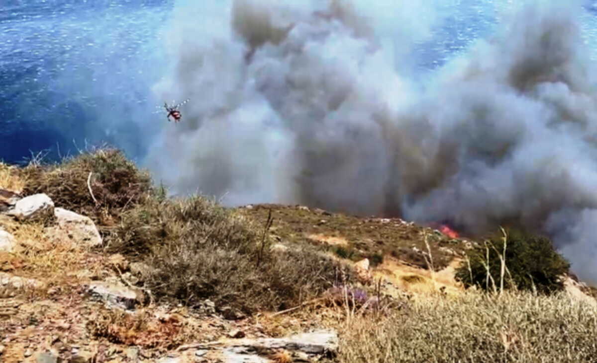 Φωτιά στο Ροδάκινο Ρεθύμνου – Συναγερμός στην πυροσβεστική