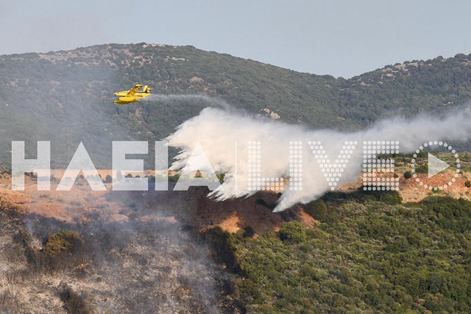 Φωτιά στην Ηλεία – Απειλεί δύο χωριά στην Ανδρίτσαινα