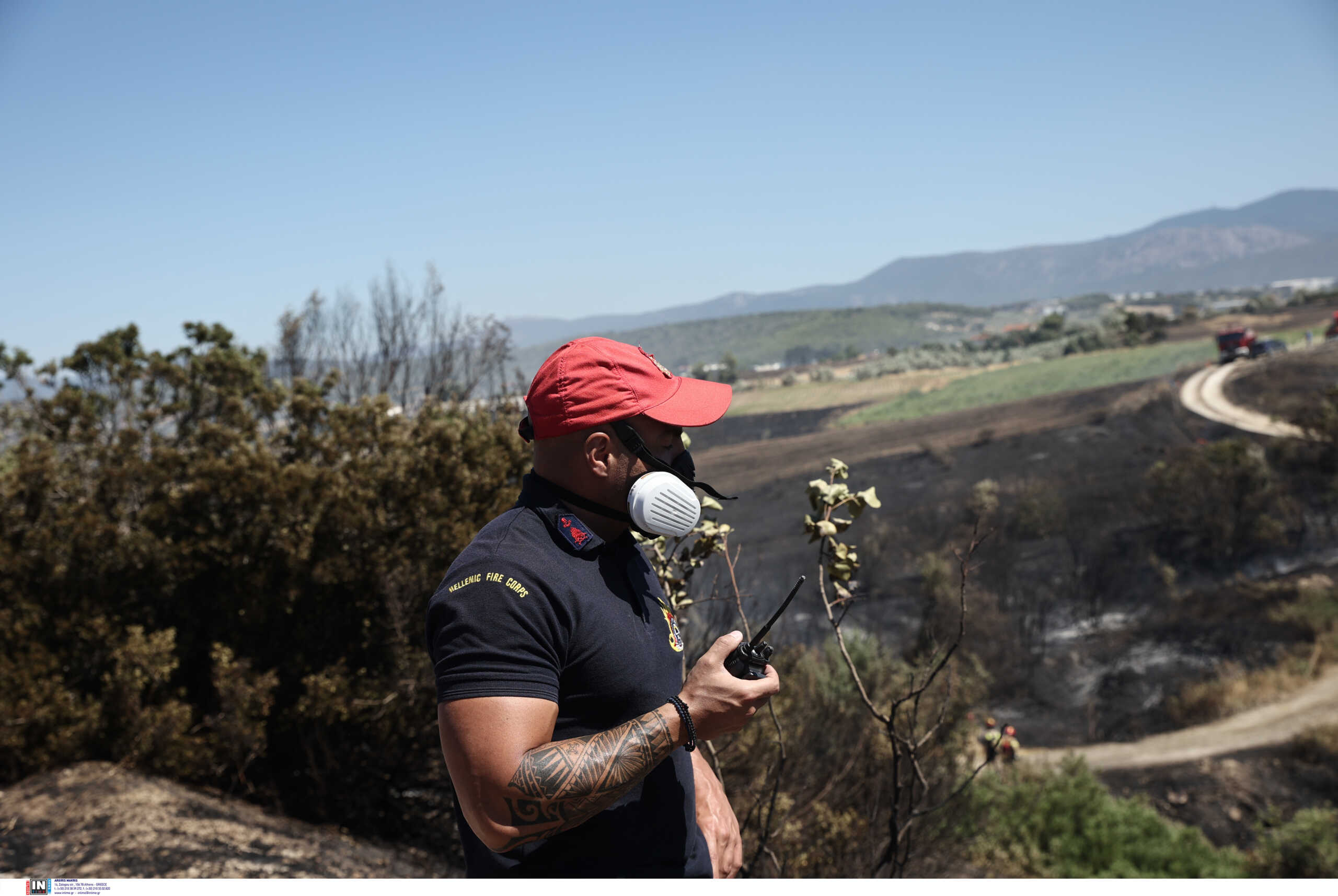 Φωτιά στο Μαρκόπουλο κοντά στο αμαξοστάσιο – Στη μάχη με τις φλόγες 12 πυροσβέστες
