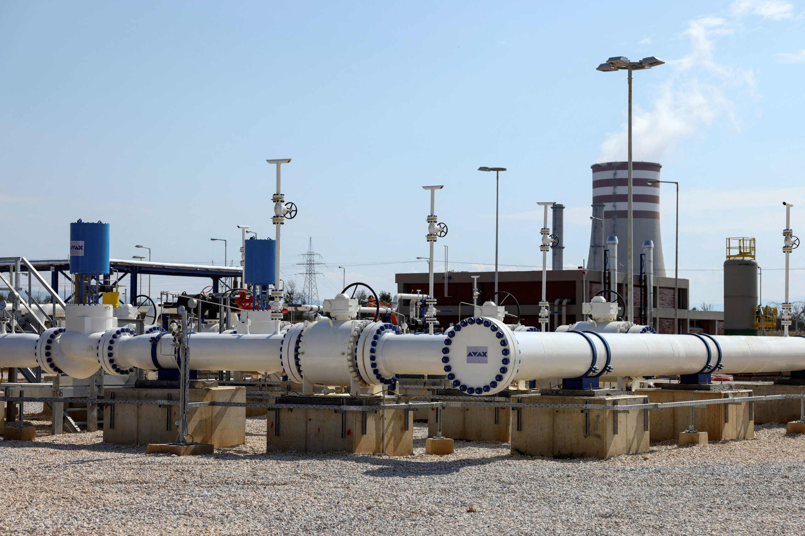 A view of the Interconnector Greece-Bulgaria (IGB) gas pipeline that will carry gas from Komotini to Stara Zagora in Bulgaria, in Komotini, Greece, July 8, 2022. REUTERS