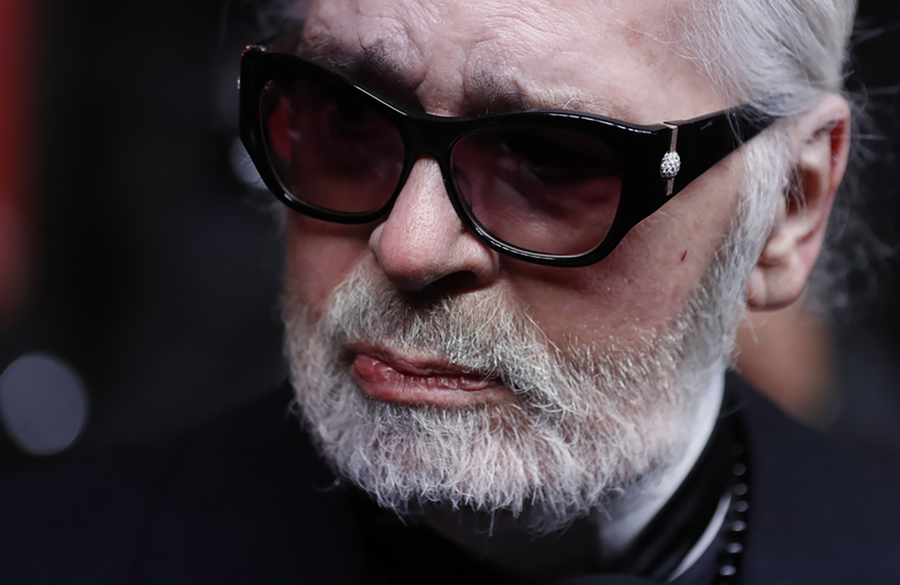 epa07380323 (FILE) - German fashion designer Karl Lagerfeld attends a ceremony to launch the Christmas illuminations of the avenue Champs-Elysees, in Paris, France, 22 November 2018 (reissued 19 February 2019). According to media reports, Lagerfeld has died on 19 February 2019. He was 85.  EPA