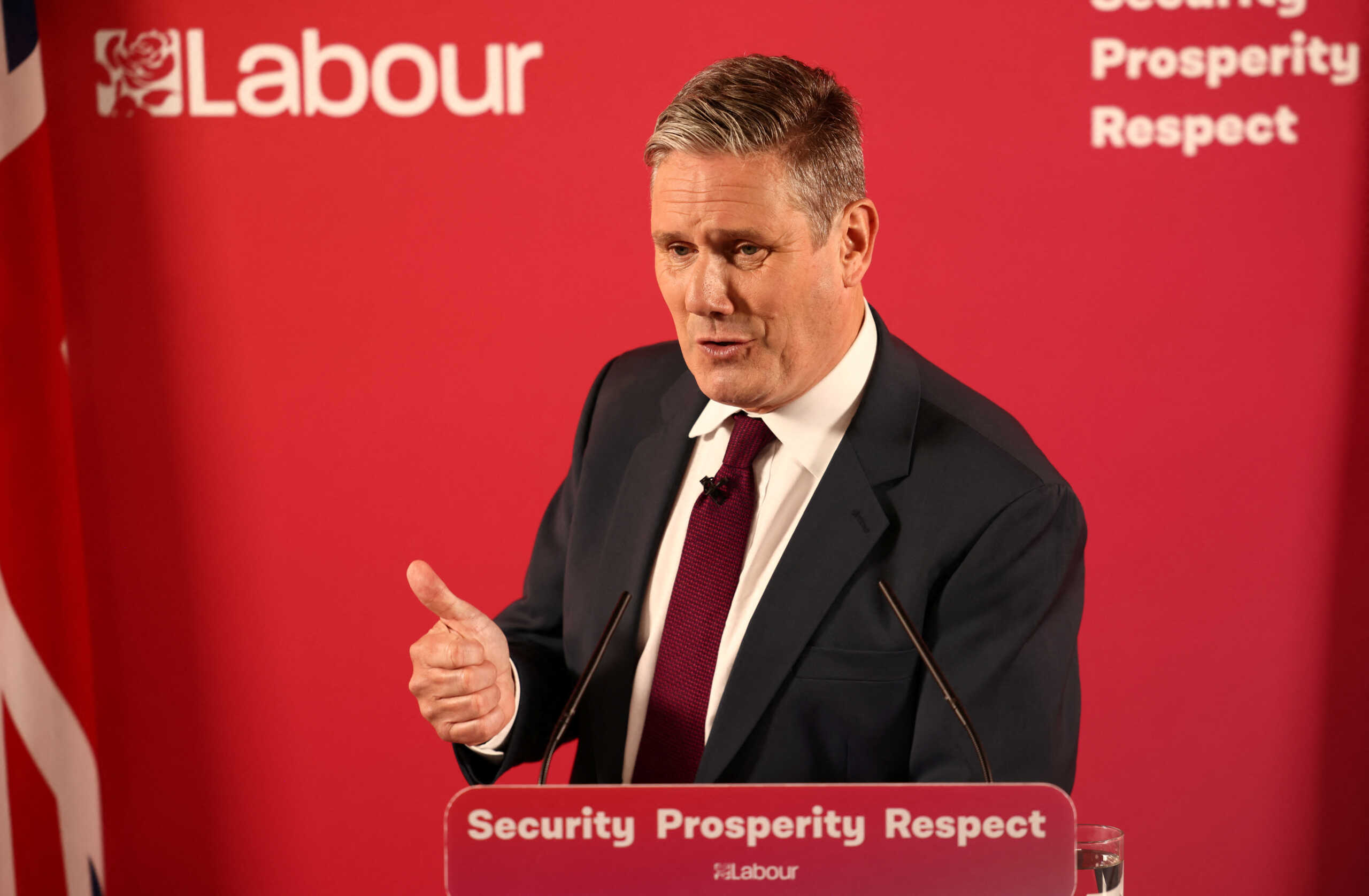 British leader of the Labour Party and opposition Keir Starmer speaks during a news conference, in London, Britain, July 8, 2022. REUTERS