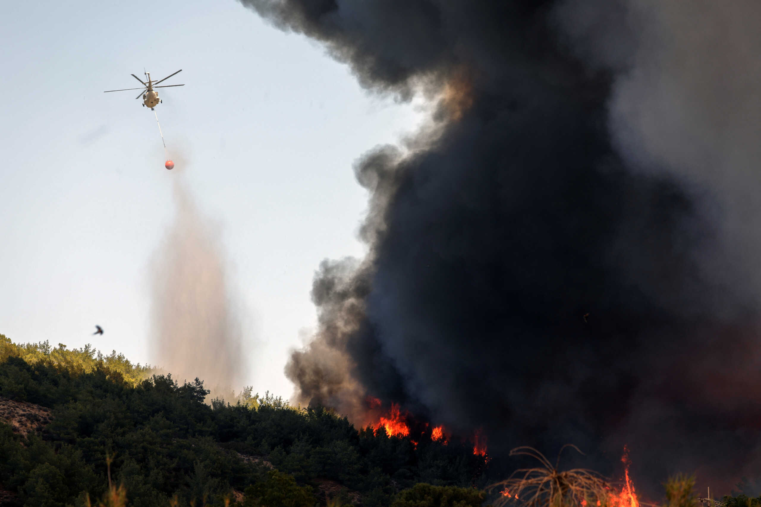 Φωτιά στη Λέσβο: Ελπίδες ότι θα έχει ελεγχθεί μέχρι το απόγευμα