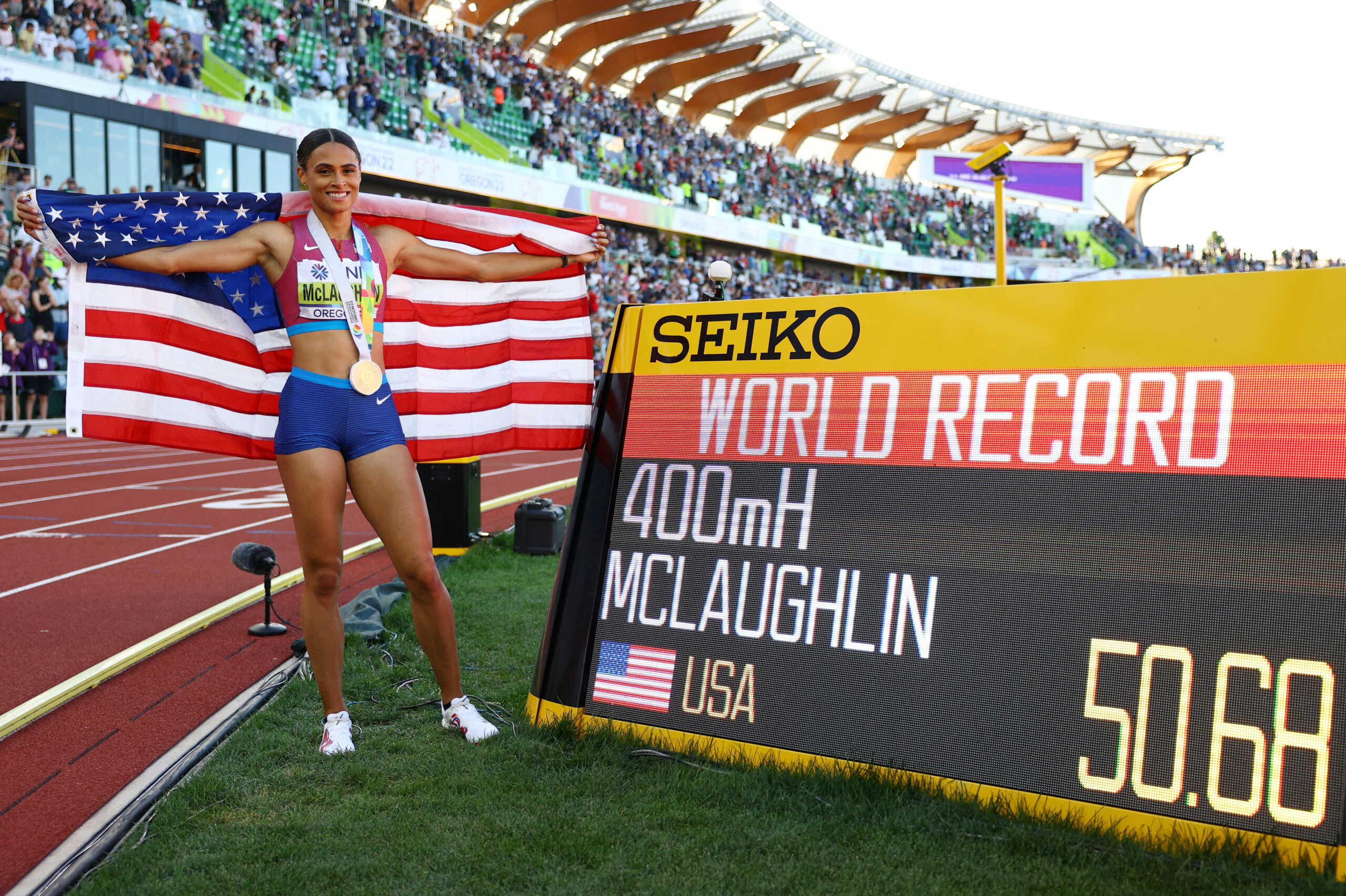 Παγκόσμιο πρωτάθλημα στίβου: Παγκόσμιο ρεκόρ από τη ΜακΛάφλιν στα 400μ με εμπόδια