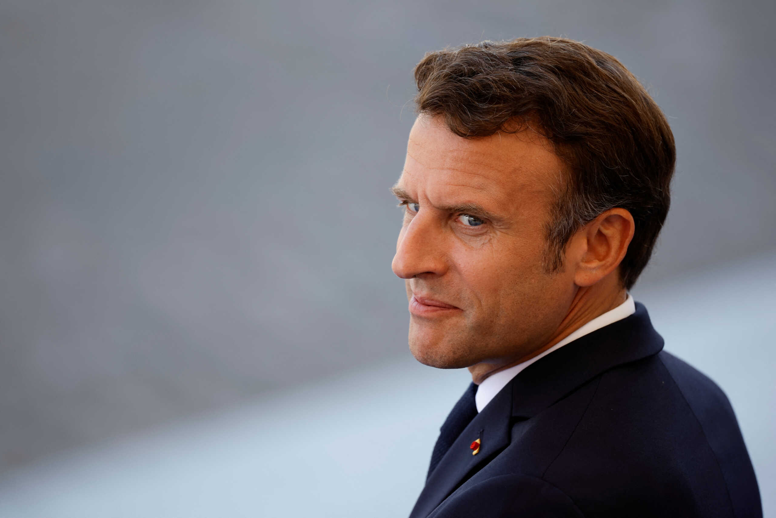 French President Emmanuel Macron attends the annual Bastille Day military parade, in Paris, France, July 14, 2022. REUTERS