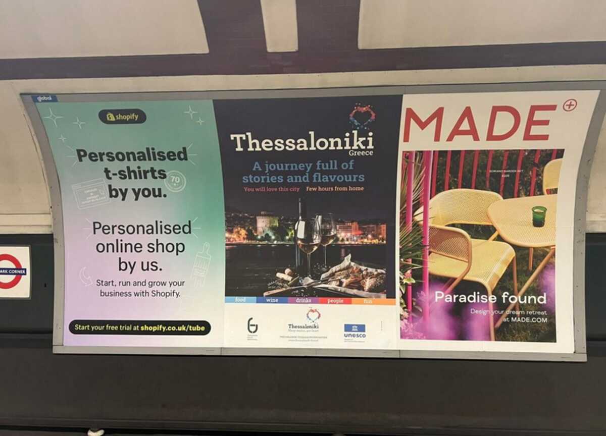 Θεσσαλονίκη: Δείτε τις διαφημίσεις σε 41 σταθμούς του μετρό στο Λονδίνο – Οι 6 λέξεις της καμπάνιας