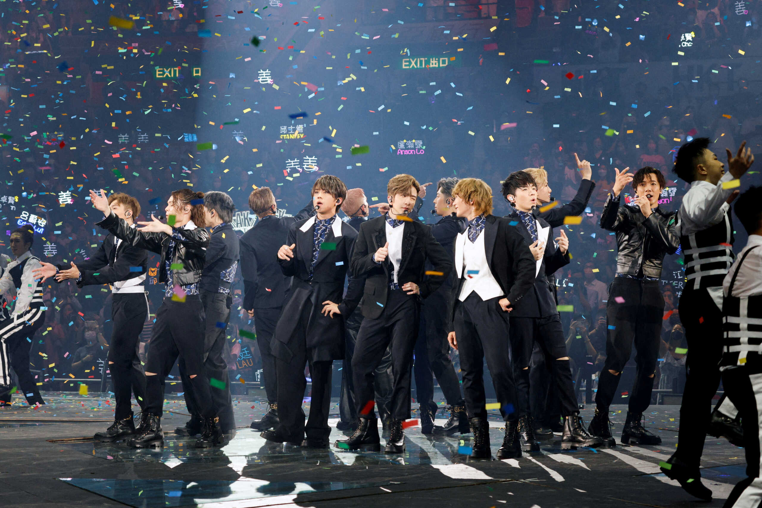 FILE PHOTO: Hong Kong Cantopop boy band "Mirror" perform during a concert in Hong Kong, China, July 25, 2022. REUTERS