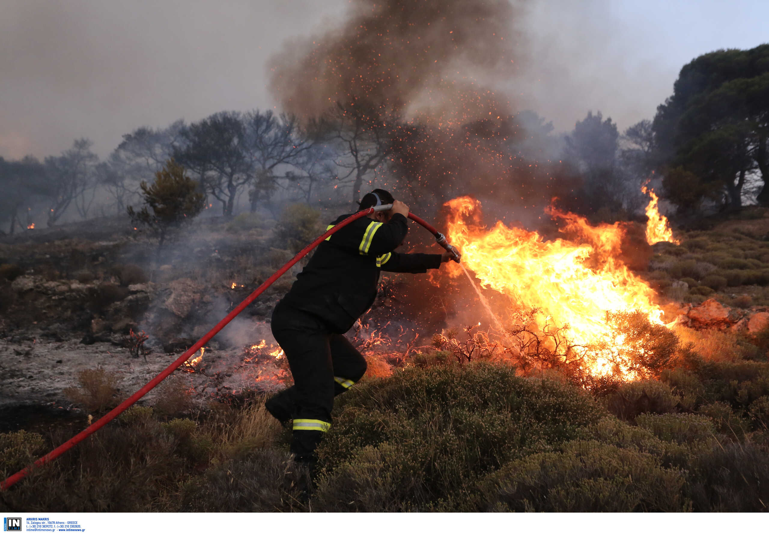 Φωτιά στις Πρέσπες: Μεγάλη η κινητοποίηση της πυροσβεστικής