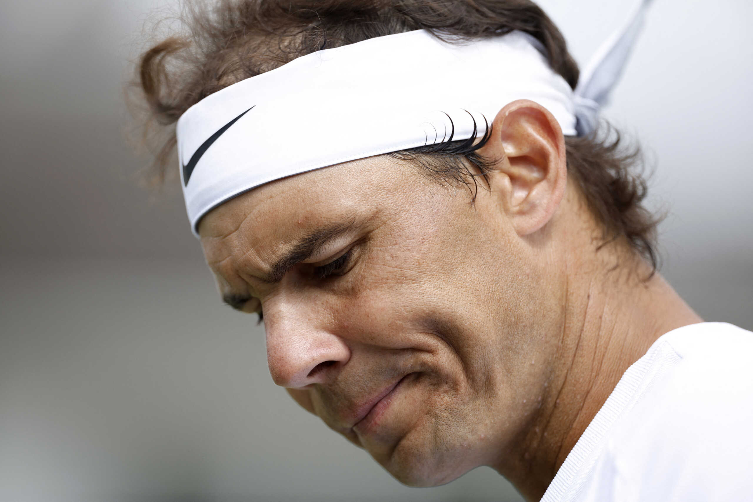 Tennis - Hurlingham Tennis Classic - The Hurlingham Club, London, Britain - June 24, 2022 Spain's Rafael Nadal reacts during his exhibition match against Canada's Felix Auger-Aliassime Action Images via Reuters