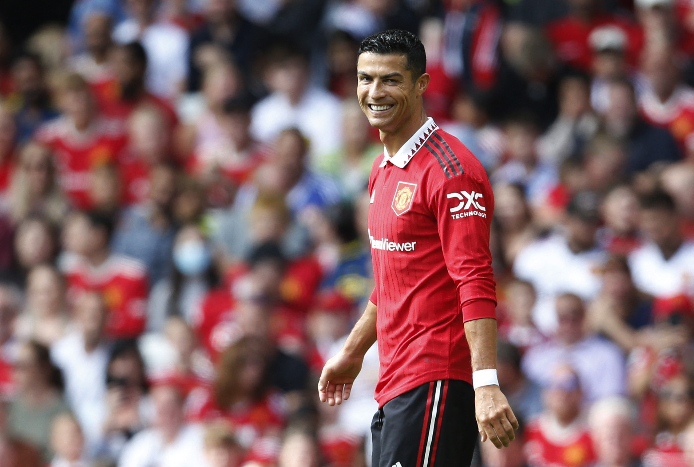Soccer Football - Pre Season Friendly - Manchester United v Rayo Vallecano - Old Trafford, Manchester, Britain - July 31, 2022 Manchester United's Cristiano Ronaldo reacts Action Images via Reuters
