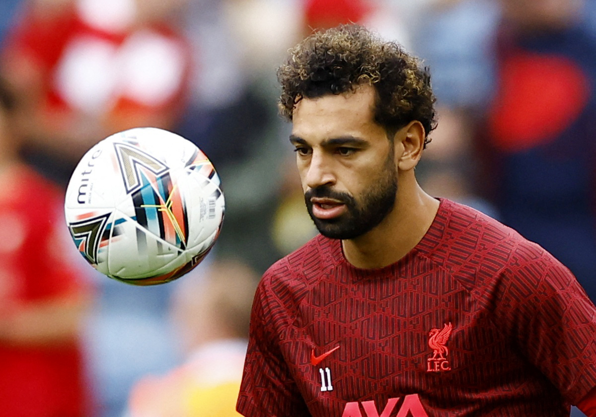 Soccer Football - Community Shield - Liverpool v Manchester City - King Power Stadium, Leicester, Britain - July 30, 2022 Liverpool's Mohamed Salah during the warm up before the match Action Images via Reuters