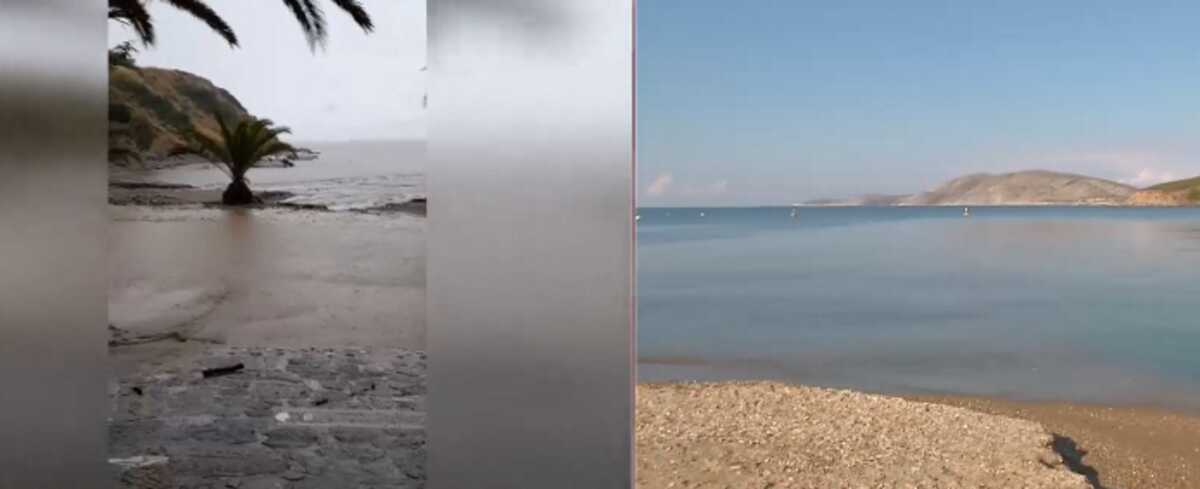 Σκύρος: Εικόνες πριν και μετά την καταστροφική κακοκαιρία που έφερε το νησί σε κατάσταση έκτακτης ανάγκης