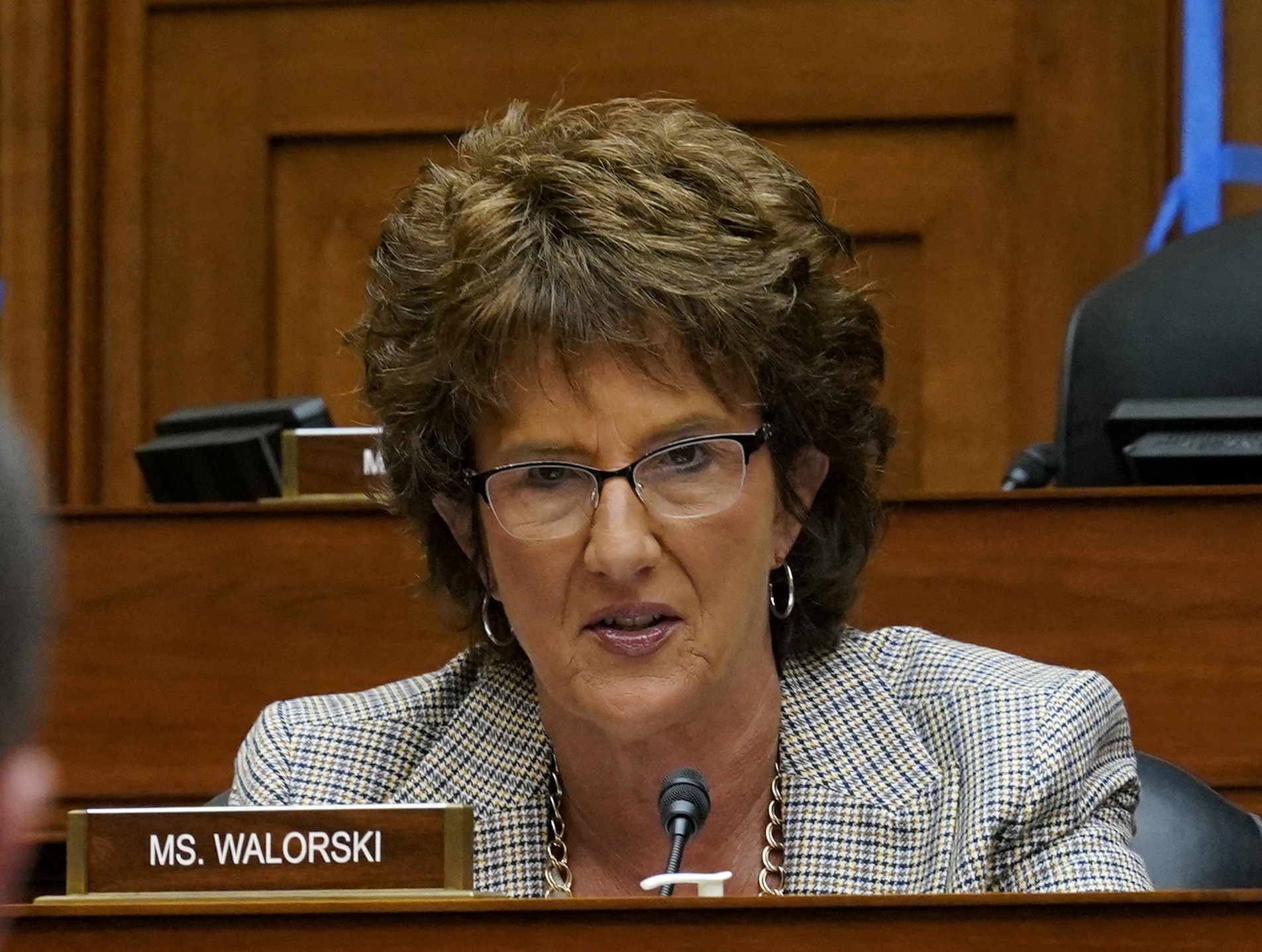 FILE PHOTO: Rep. Jackie Walorski (R-IN) speaks as U.S. Secretary of Health and Human Services Alex Azar testifies to the House Select Subcommittee on the coronavirus disease (COVID-19) crisis, on Capitol Hill in Washington, U.S., October 2, 2020. J. Scott Applewhite