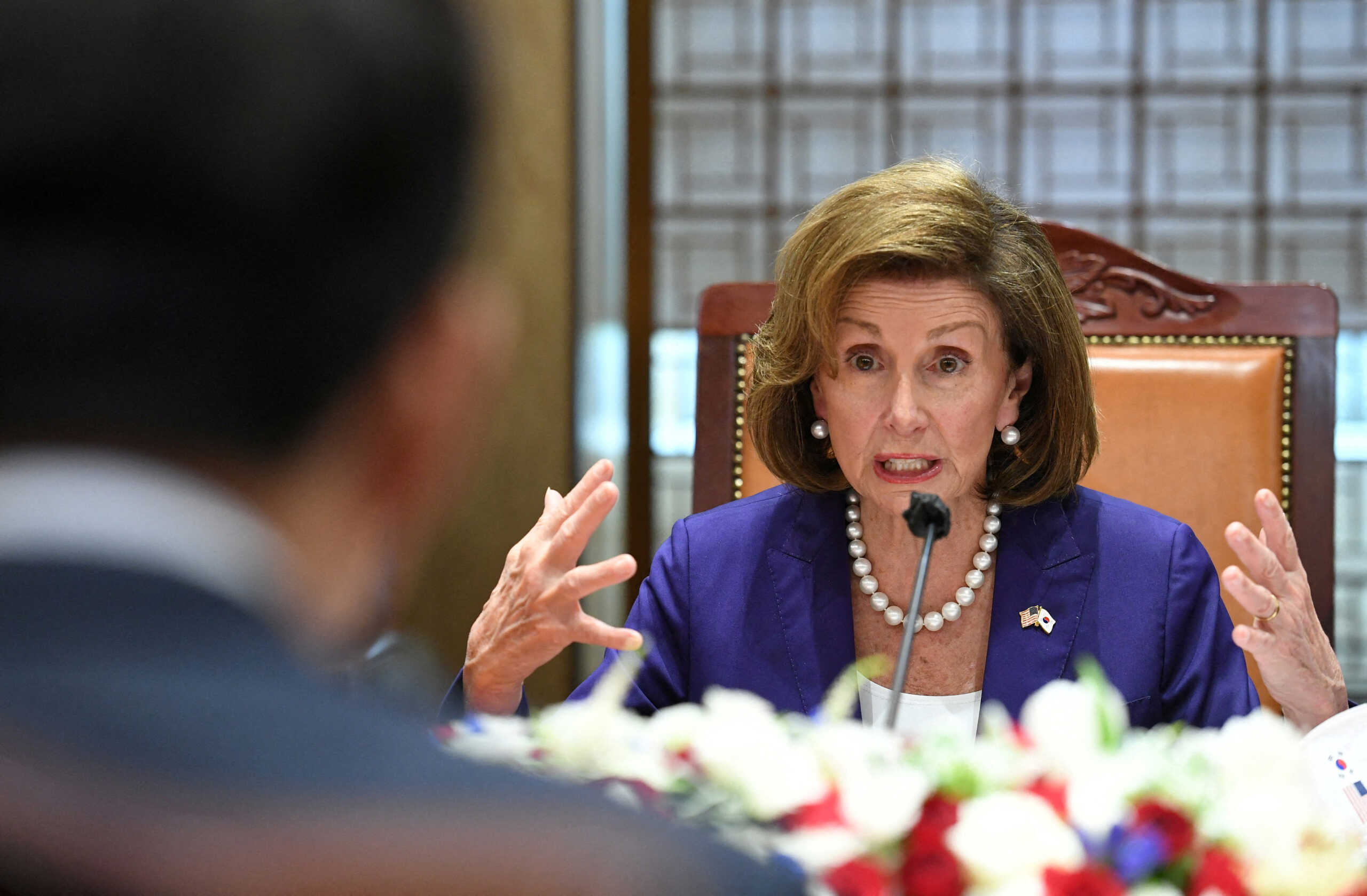 FILE PHOTO: U.S. House of Representatives Speaker Nancy Pelosi meets with South KoreaÕs National Assembly Speaker Kim Jin-pyo in Seoul, South Korea August 4, 2022. Kim Min-Hee