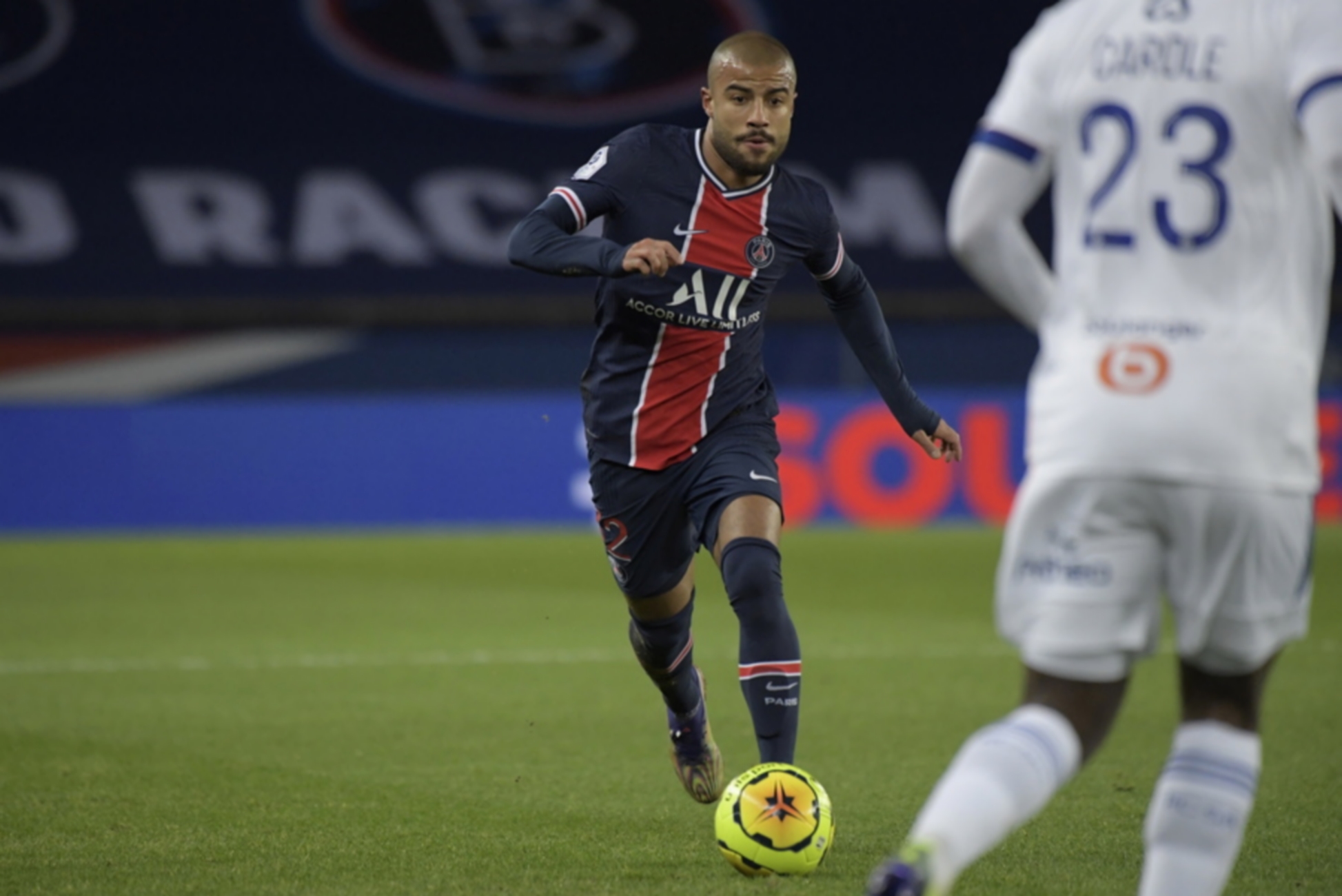 epa08901588 Paris Saint Germain's Rafinha during the French Ligue 1 soccer match between PSG and Strasbourg at the Parc des Princes stadium in Pa?ris, France, 23 December 2020.  EPA