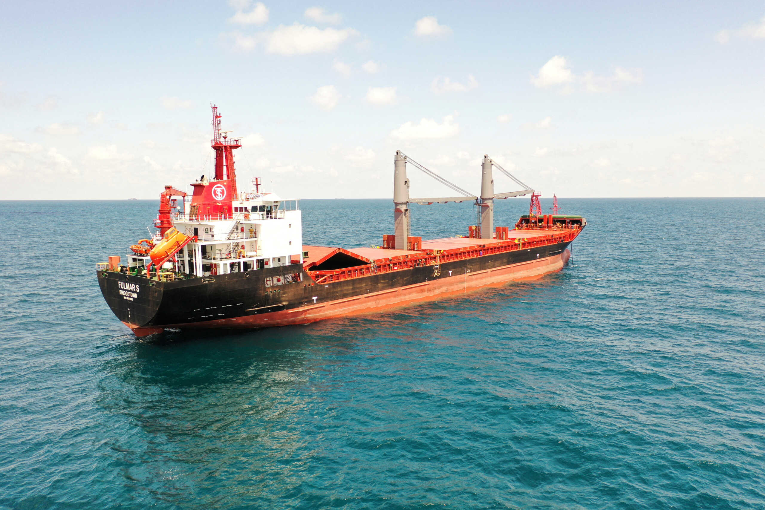FILE PHOTO: Barbados-flagged general cargo ship Fulmar S is pictured in the Black Sea, north of the Bosphorus Strait, in Istanbul, Turkey August 5, 2022. REUTERS