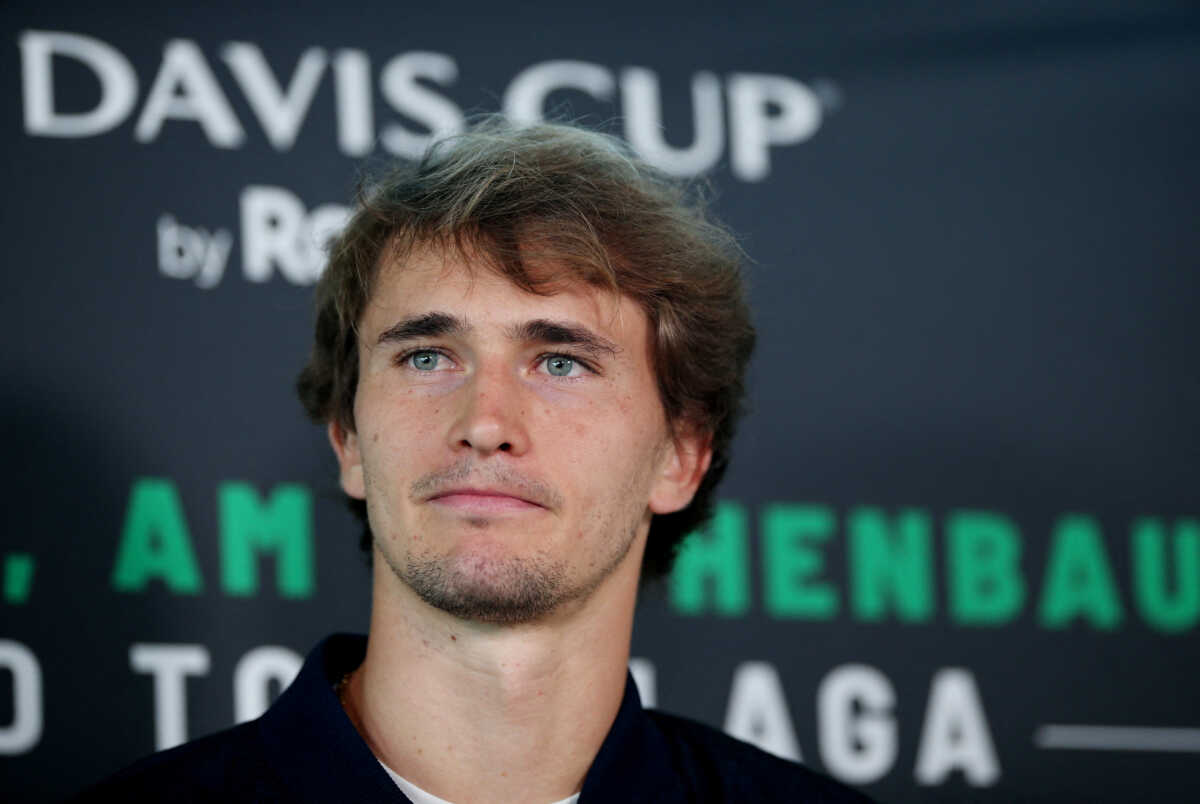 Tennis - Davis Cup - Alexander Zverev and David Ferrer Press Conference - Hotel Le Meridien, Hamburg, Germany - August 11, 2022 Germany's Alexander Zverev during the press conference REUTERS