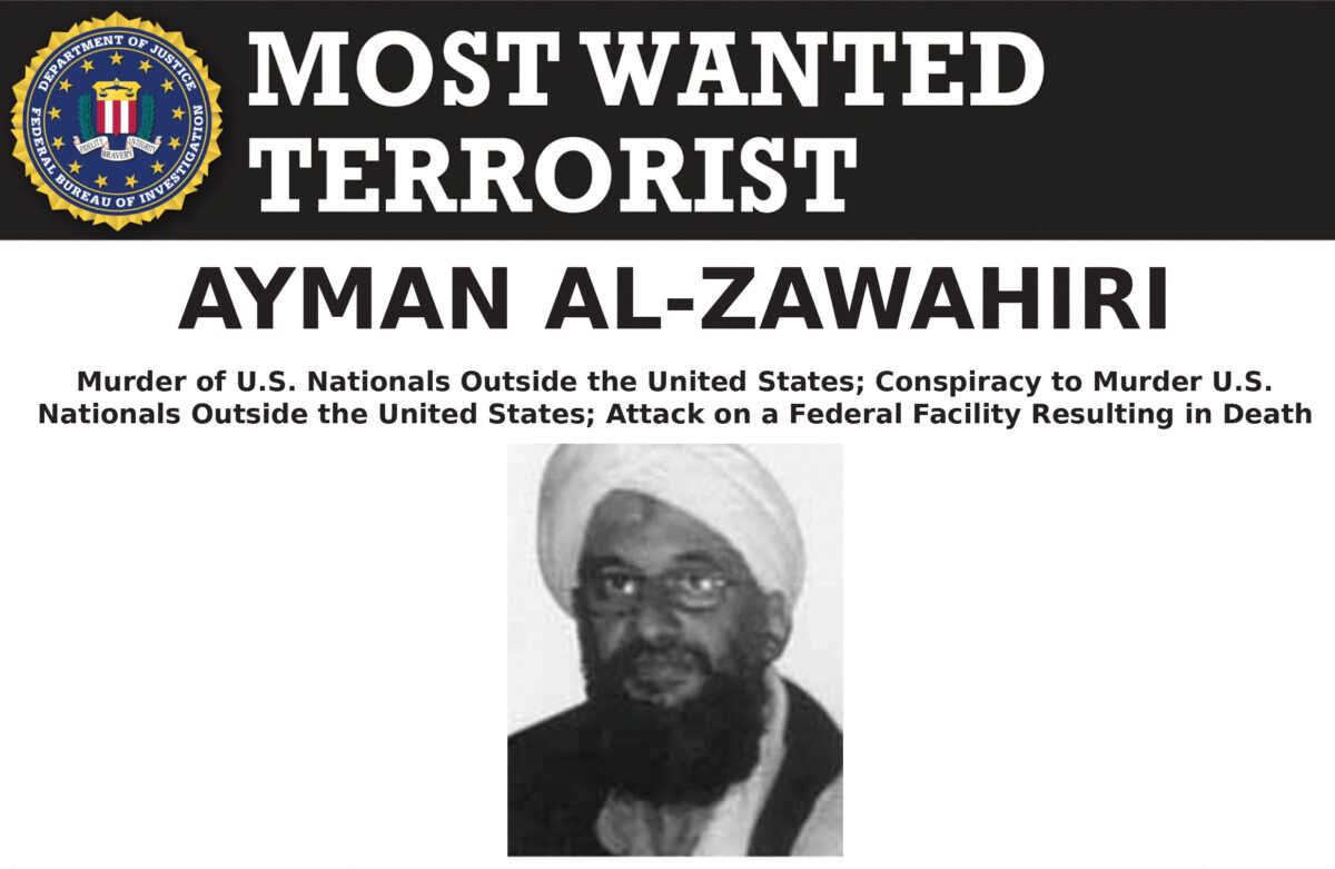 ΗΠΑ: Σκότωσαν τον ηγέτη της Αλ Κάιντα Αϊμάν αλ Ζαουάχρι με πυραύλους Ninja Hellfire στο μπαλκόνι του