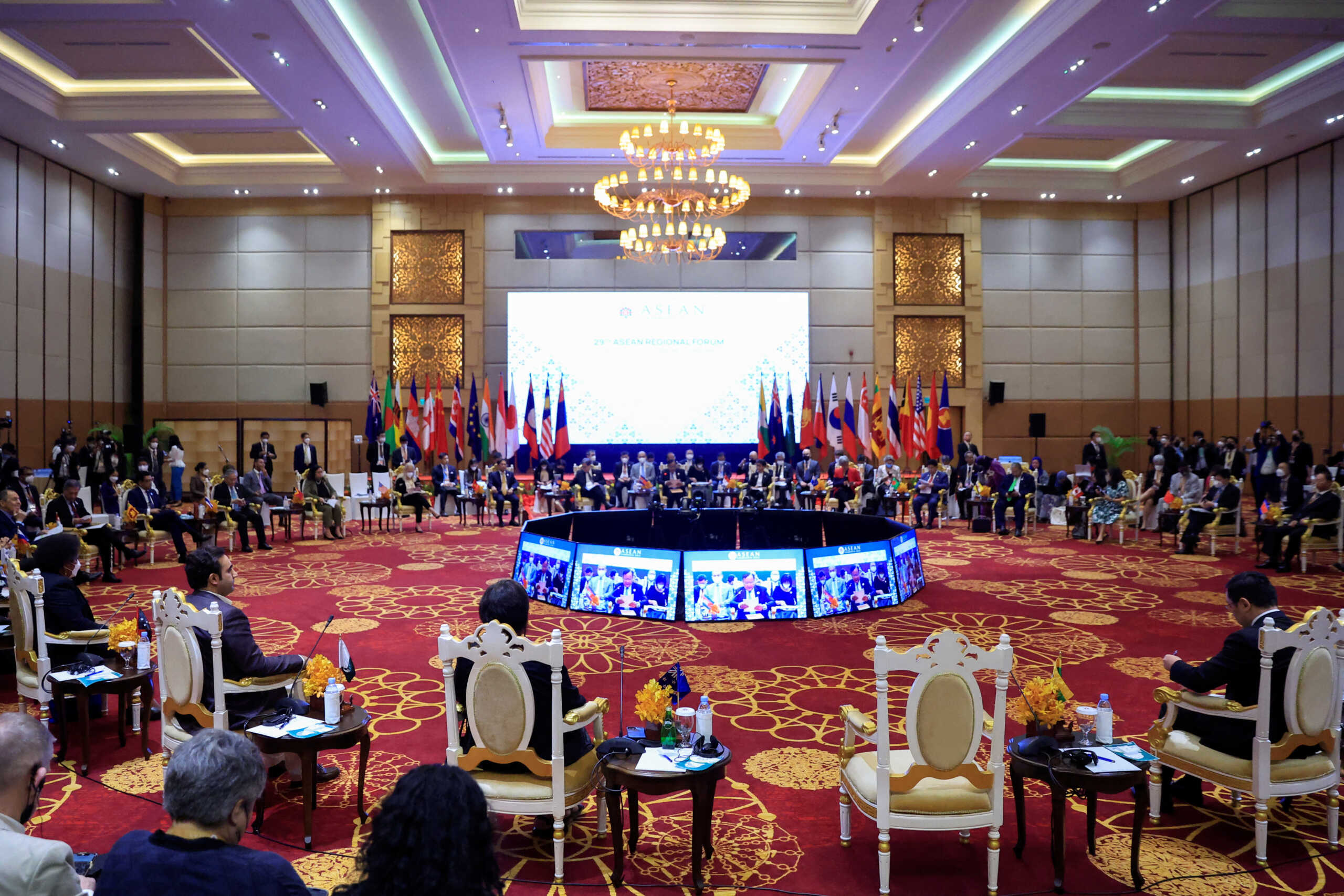 A general view of the ASEAN Regional Forum during the ASEAN Foreign Ministers Meeting in Phnom Penh, Cambodia August 5, 2022. REUTERS