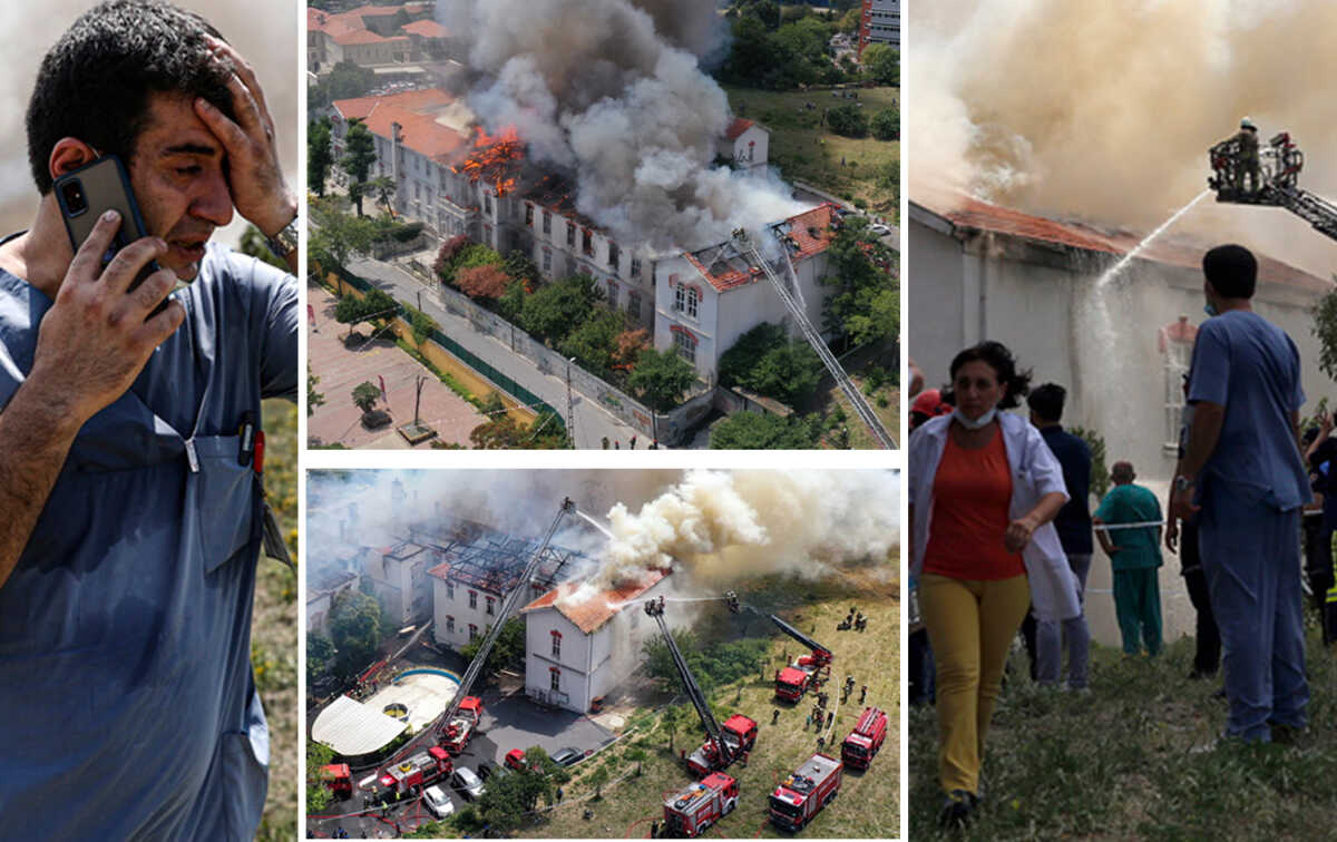 Κωνσταντινούπολη: Υπό έλεγχο η φωτιά στο ελληνικό νοσοκομείο – Στα χέρια μετέφεραν ηλικιωμένους