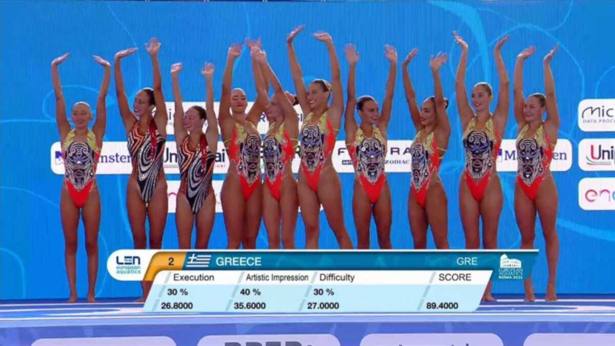 Ευρωπαϊκό πρωτάθλημα υγρού στίβου: Χάλκινο μετάλλιο για την Ελλάδα στο κόμπο της καλλιτεχνικής κολύμβησης