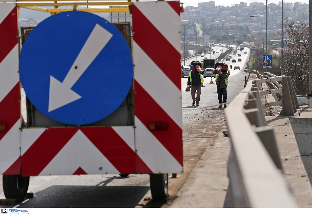 Κυκλοφοριακές ρυθμίσεις στον Κόμβο Καλυφτάκη, μία λωρίδα λιγότερη σε κάθε ρεύμα