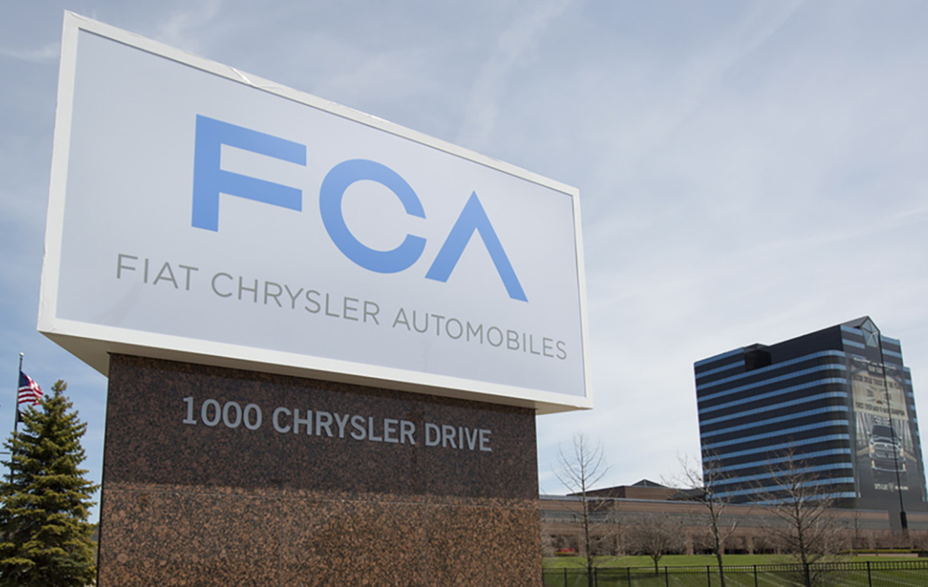 epa08940839 (FILE) - Fiat Chrysler Automobiles (FCA) signage at the Chrysler Group World headquarters in Auburn Hills, Michigan, USA,  06 May 2014 (reissued 16 January 2021). Fiat-Chrysler (FCA) and Groupe PSA will seal a 38 billion US dlrs merger on 16 January 2021 to create Stellantis, the world's fourth-largest auto group.  EPA