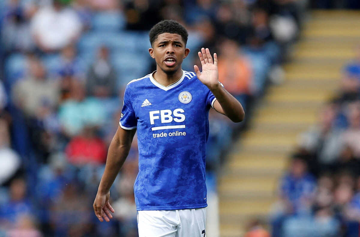 FILE PHOTO: Soccer - Premier League - Leicester City v Everton - King Power Stadium, Leicester, Britain - May 8, 2022 Leicester City's Wesley Fofana reacts REUTERS