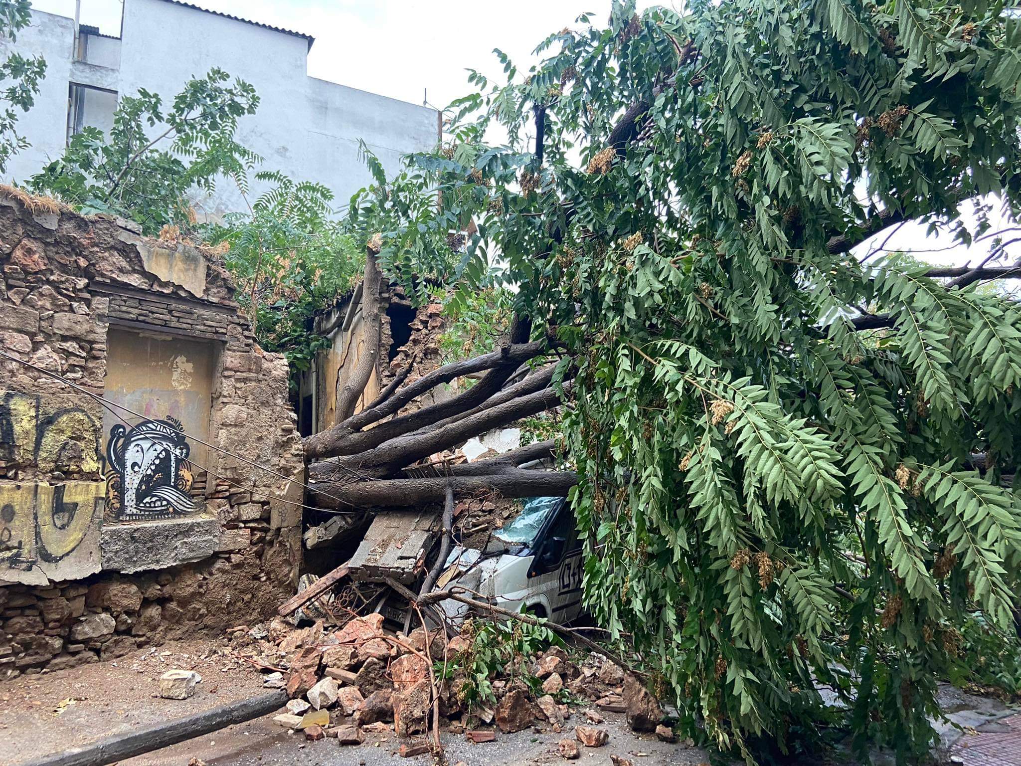 Καιρός: Καταρρακτώδεις βροχές στην Αττική – Έπεσε δέντρο στον Κεραμεικό – Ποιοι δρόμοι έκλεισαν