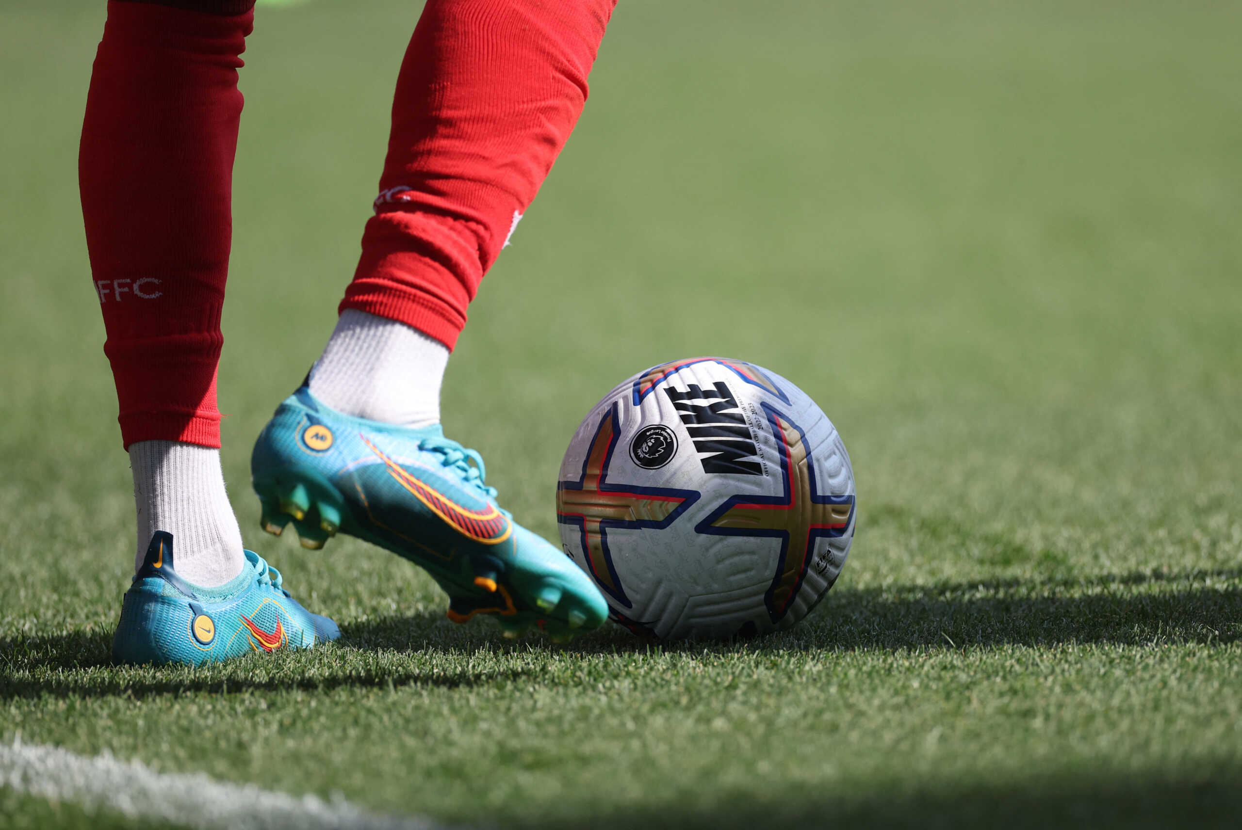 Soccer Football - Premier League - Nottingham Forest v West Ham United - The City Ground, Nottingham, Britain - August 14, 2022 General view of the premier league branded match ball Action Images via Reuters