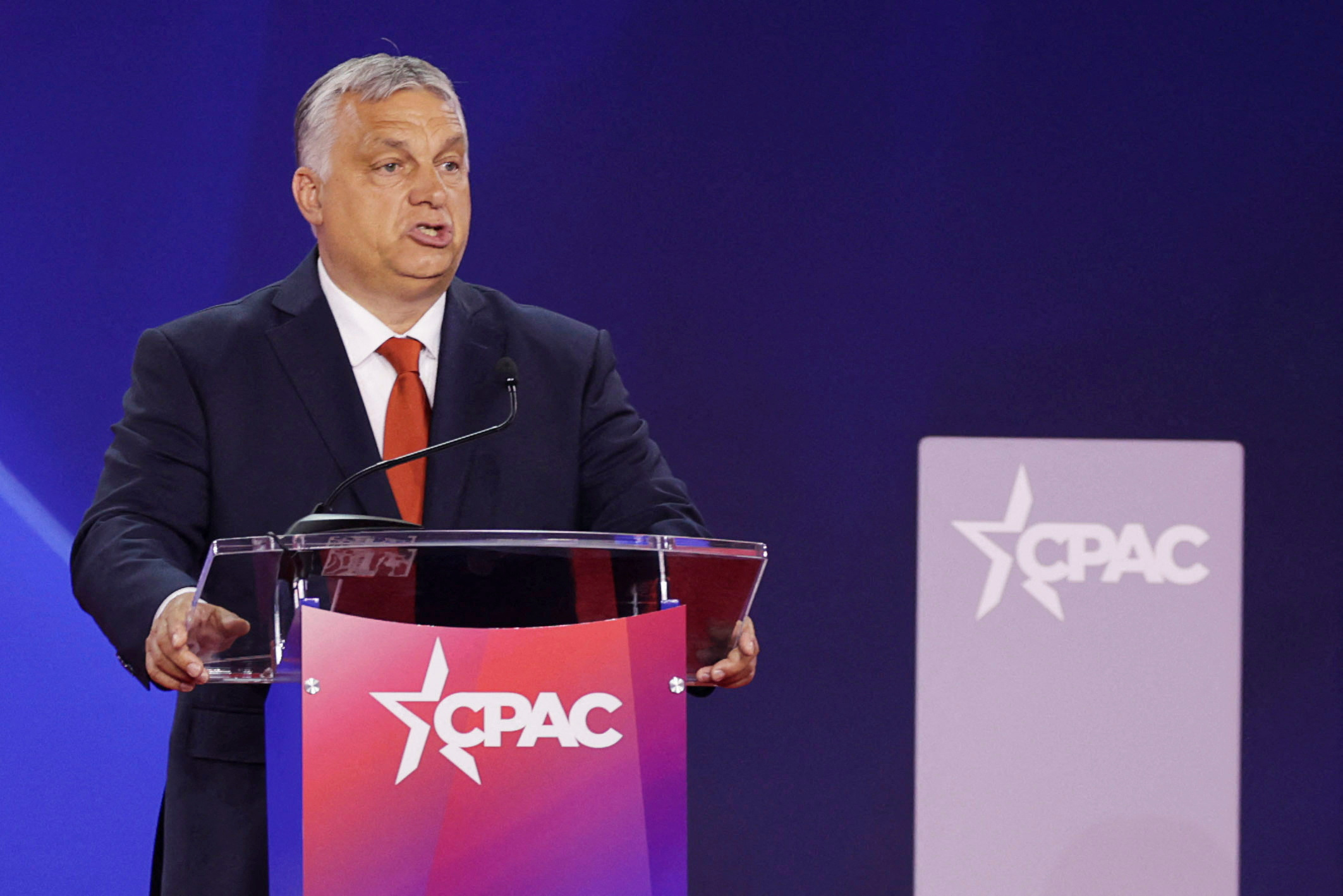 Viktor Orban, Prime Minister of Hungary, speaks at the Conservative Political Action Conference (CPAC) in Dallas, Texas, U.S., August 4, 2022.  REUTERS
