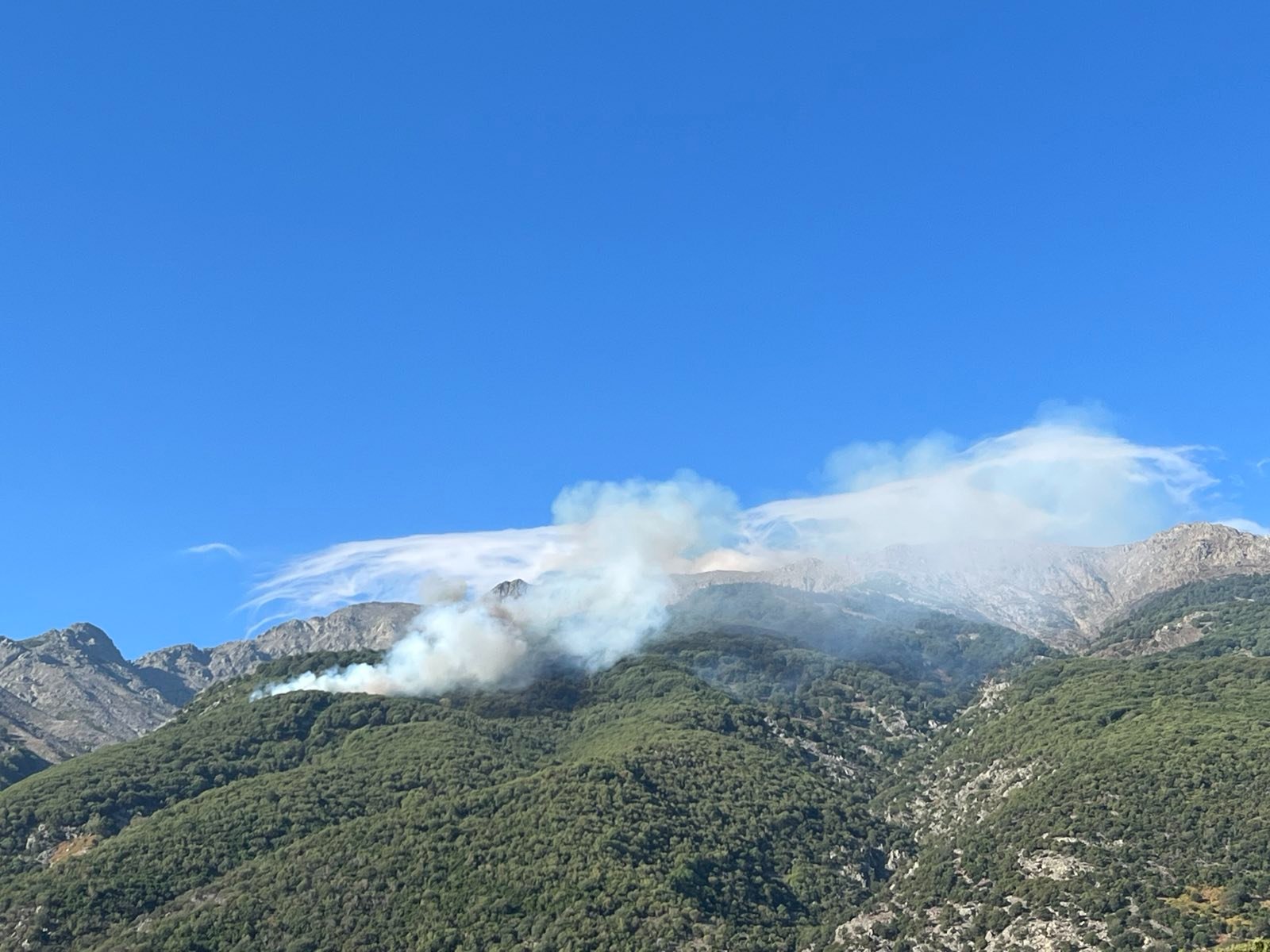 Σαμοθράκη: Σε ύφεση η φωτιά στις Πηγές Γριάς Βάθρας