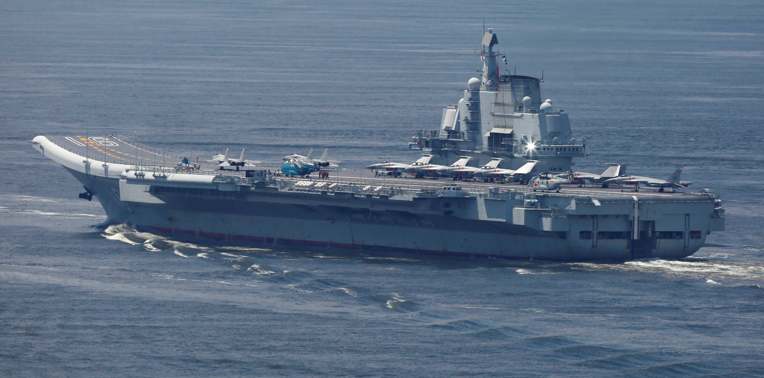 FILE PHOTO: China's aircraft carrier Liaoning departs Hong Kong, China, July 11, 2017. REUTERS