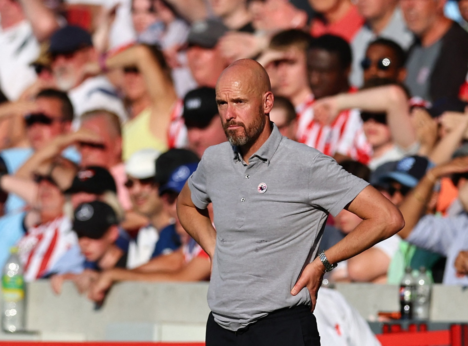 Soccer Football - Premier League - Brentford v Manchester United - Brentford Community Stadium, London, Britain - August 13, 2022 Manchester United manager Erik ten Hag REUTERS