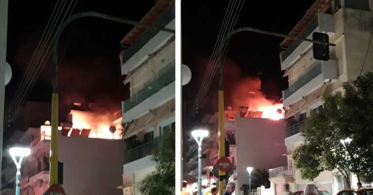 Φωτιά και εκρήξεις σε πολυκατοικία στην Ξάνθη