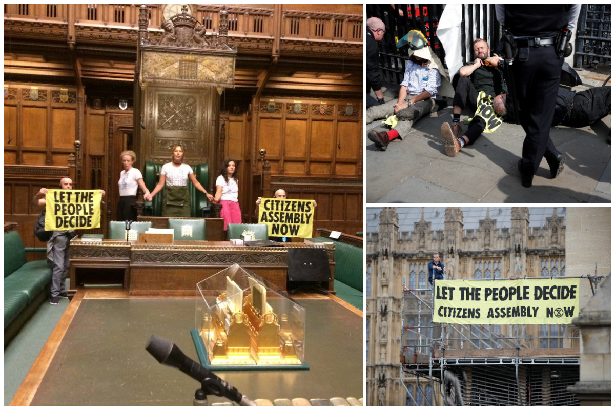 Βρετανία: Διαδηλωτές «μπούκαραν» στη Βουλή των Κοινοτήτων και «κόλλησαν» στο προεδρικό έδρανο
