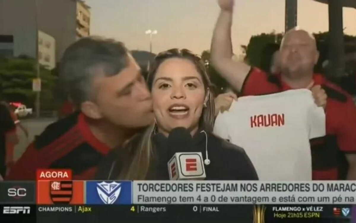 Οπαδός της Φλαμένγκο φίλησε δημοσιογράφο του ESPN on air και τιμωρήθηκε