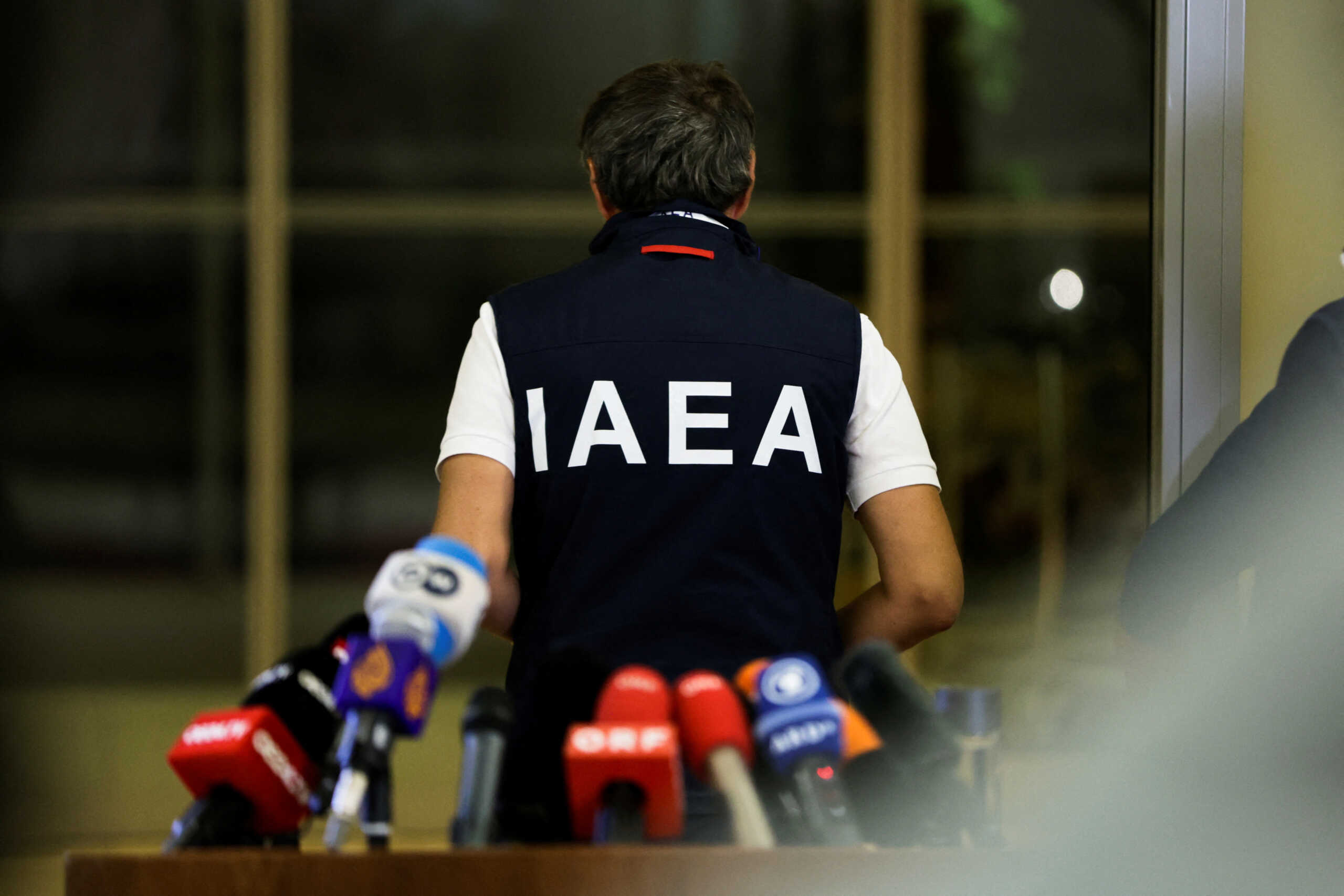 Director-General of the International Atomic Energy Agency (IAEA) Rafael Grossi leaves after attending a news conference after his return from Ukraine where he and his team visited the Zaporizhzhia nuclear plant, at Vienna airport in Schwechat, Austria, September 2, 2022. REUTERS
