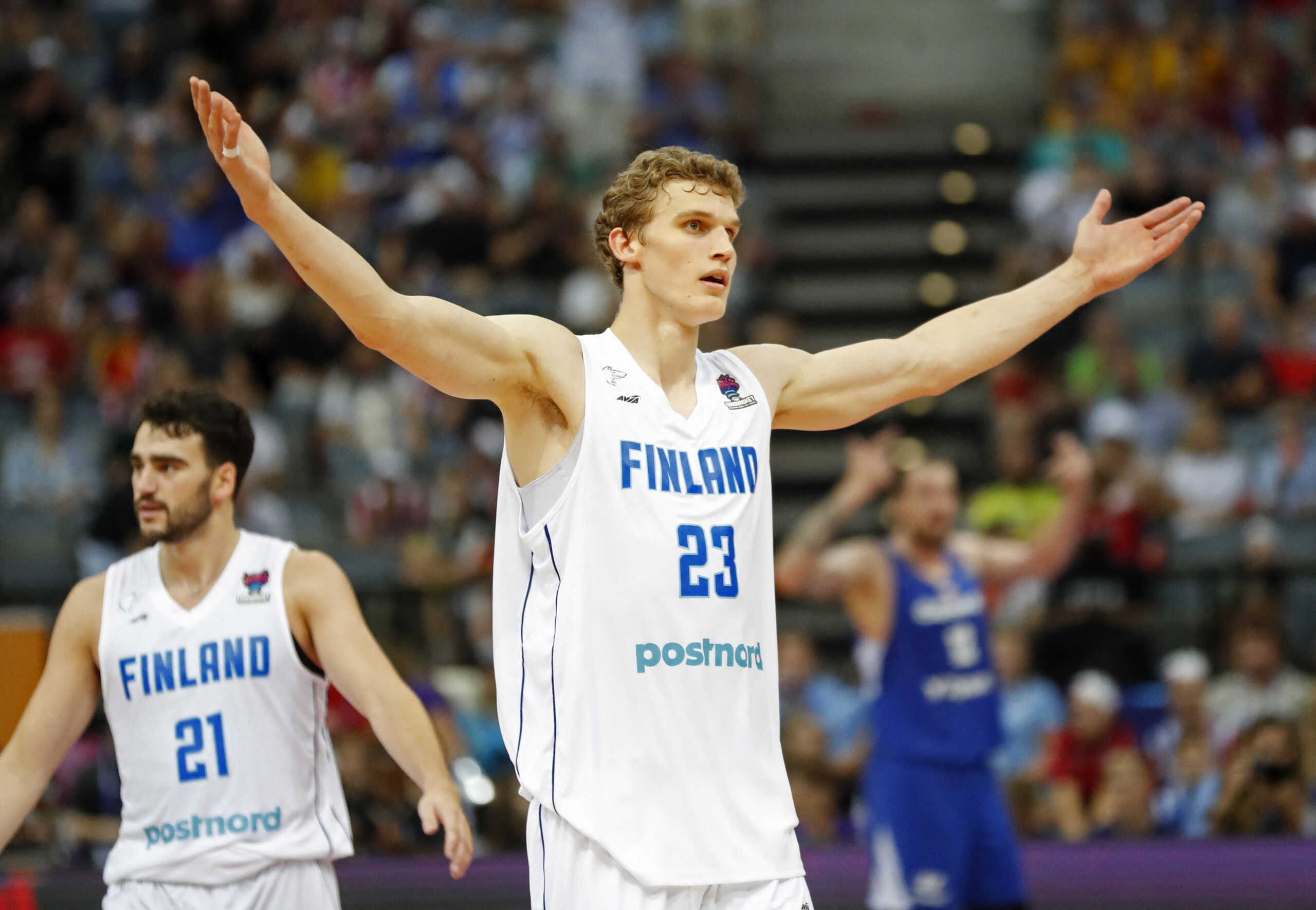 Basketball - EuroBasket Championship - Group D - Finland v Czech Republic - Prague Arena, Prague, Czech Republic - September 6, 2022   Finland's Lauri Markkanen reacts REUTERS