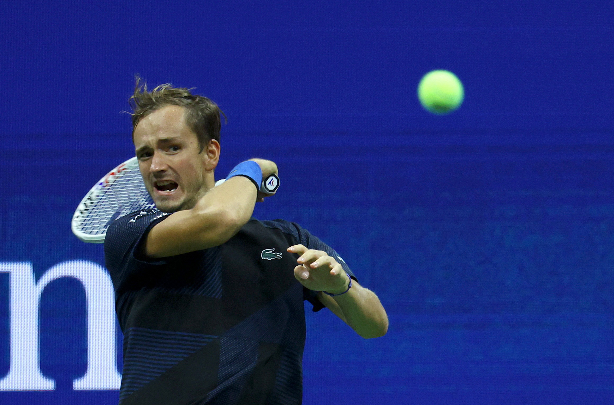 Tennis - U.S. Open - Flushing Meadows, New York, United States - August 31, 2022 Russia's Daniil Medvedev in action during his second round match against France's Arthur Rinderknech REUTERS