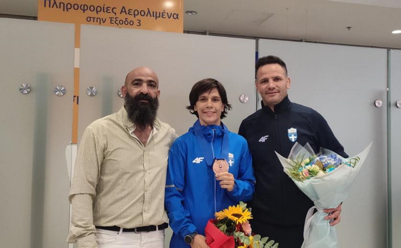 Η Μαρία Πρεβολαράκη επέστρεψε στην Αθήνα με το χάλκινο μετάλλιο