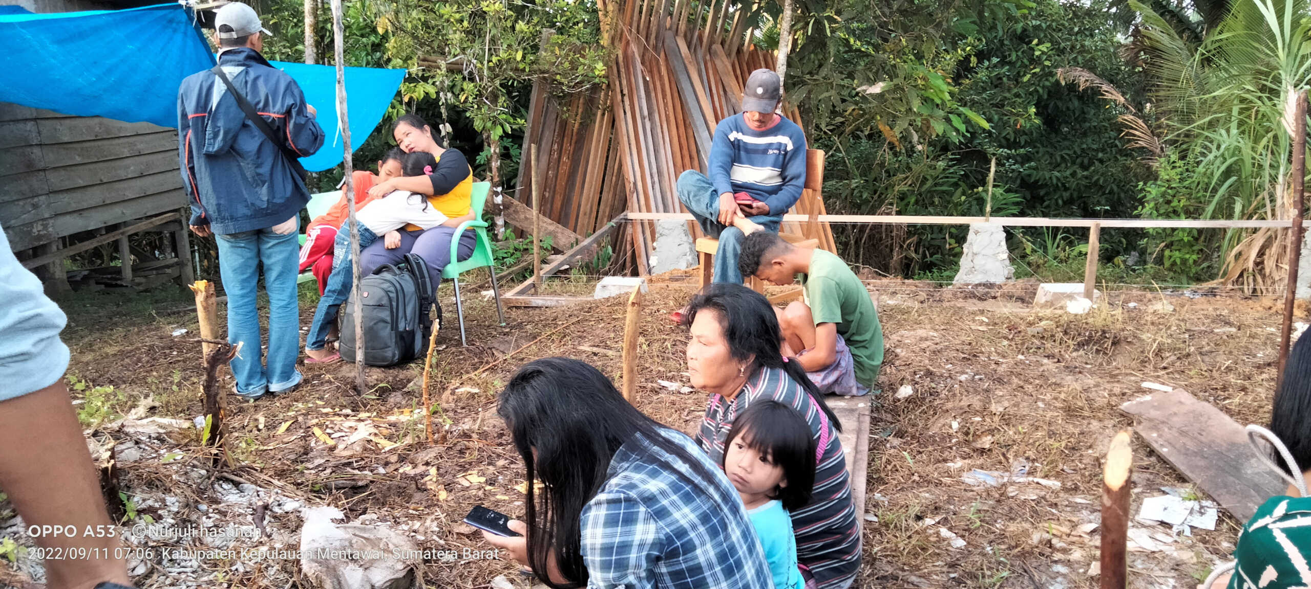 Residents evacuate following an earthquake, in Mentawai Islands, Indonesia, in this picture obtained from social media. Instagram