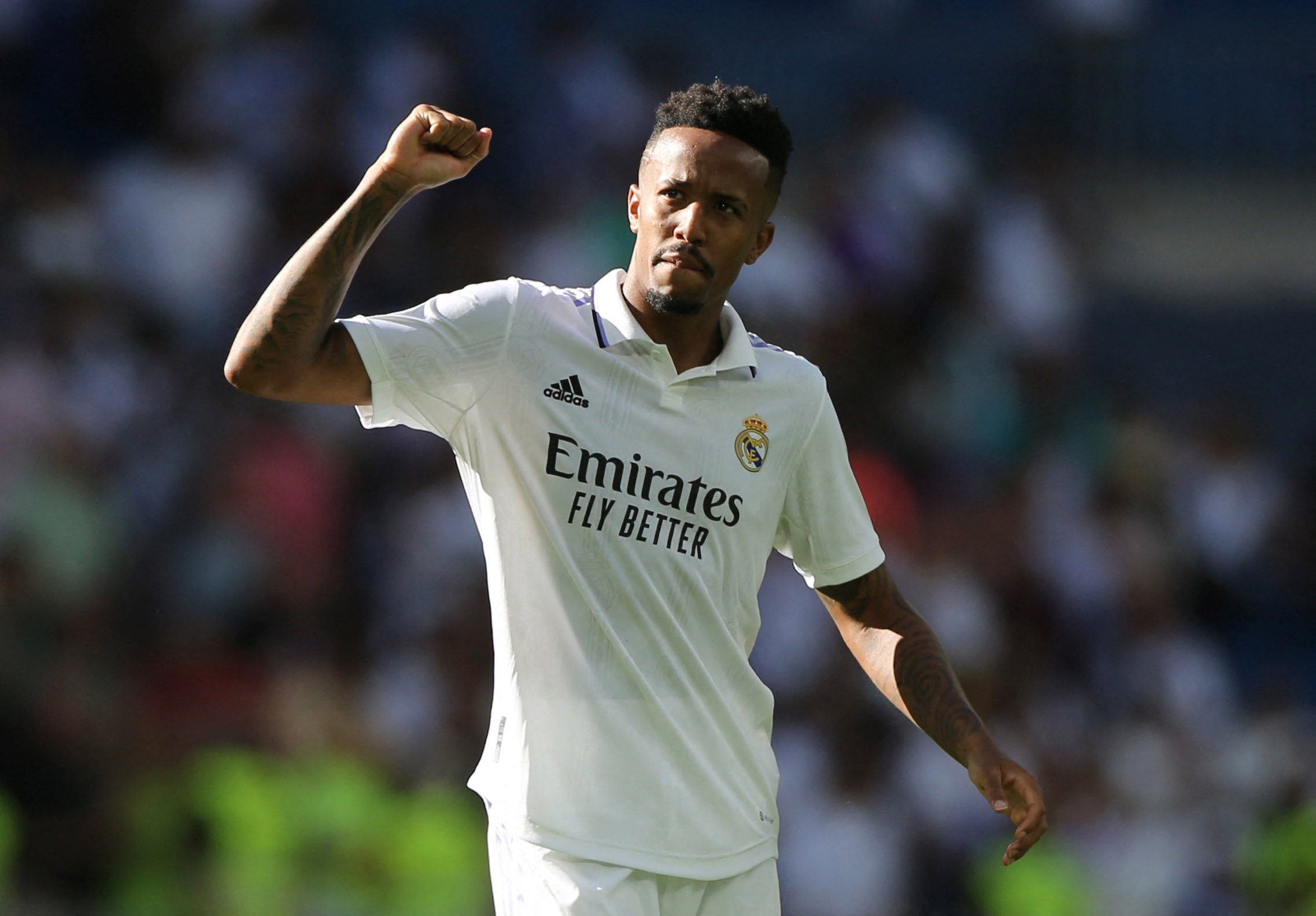Soccer Football - LaLiga - Real Madrid v Real Betis - Santiago Bernabeu, Madrid, Spain - September 3, 2022 Real Madrid's Vinicius Junior celebrates after the match REUTERS