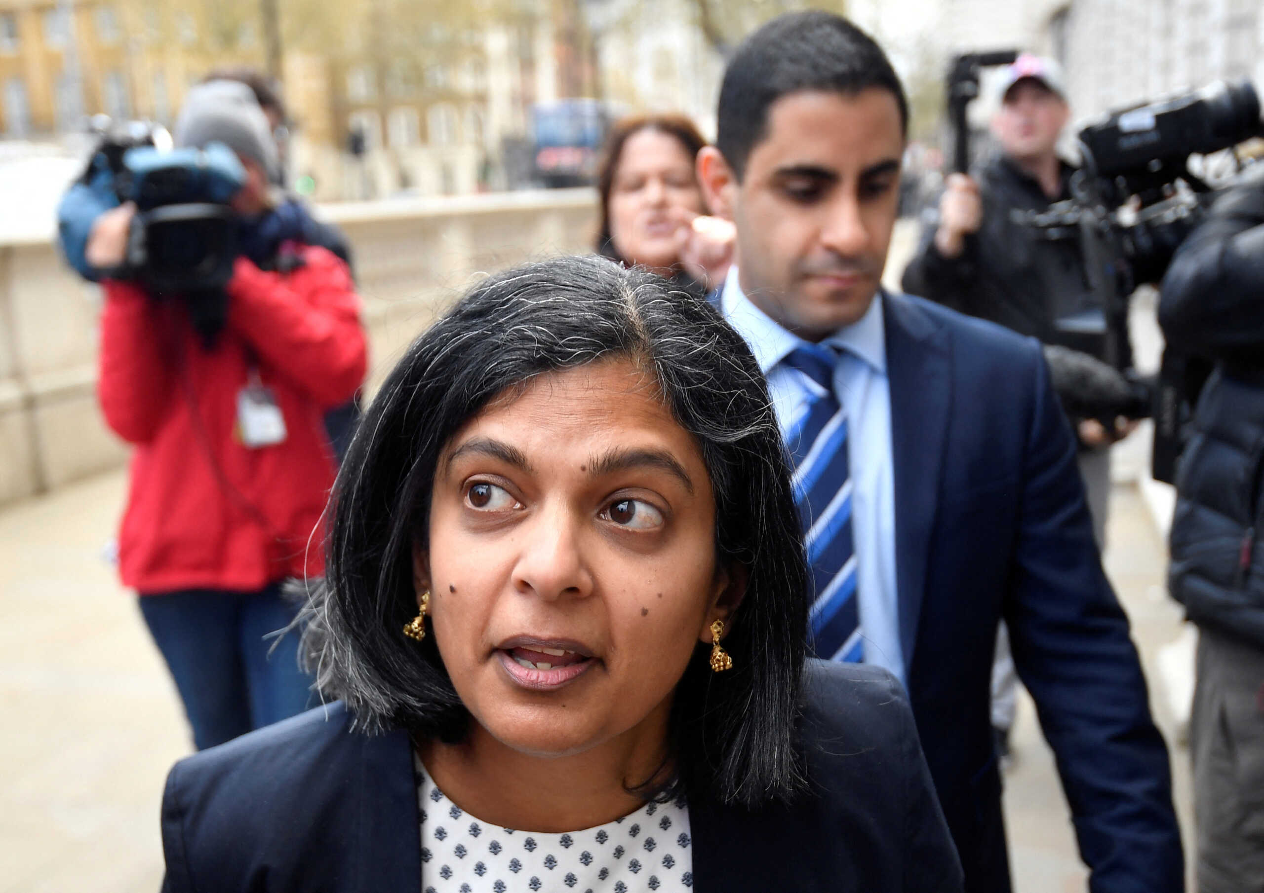 FILE PHOTO: Britain's Labour Party MP Rupa Huq is seen outside the Cabinet Office, as Brexit wrangles continue, in London, Britain, April 4, 2019. REUTERS