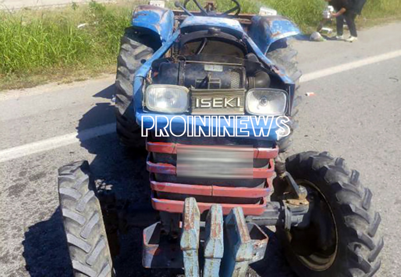 Καβάλα: Αυτοκίνητο τράκαρε με τρακτέρ στην παραλία Οφρυνίου