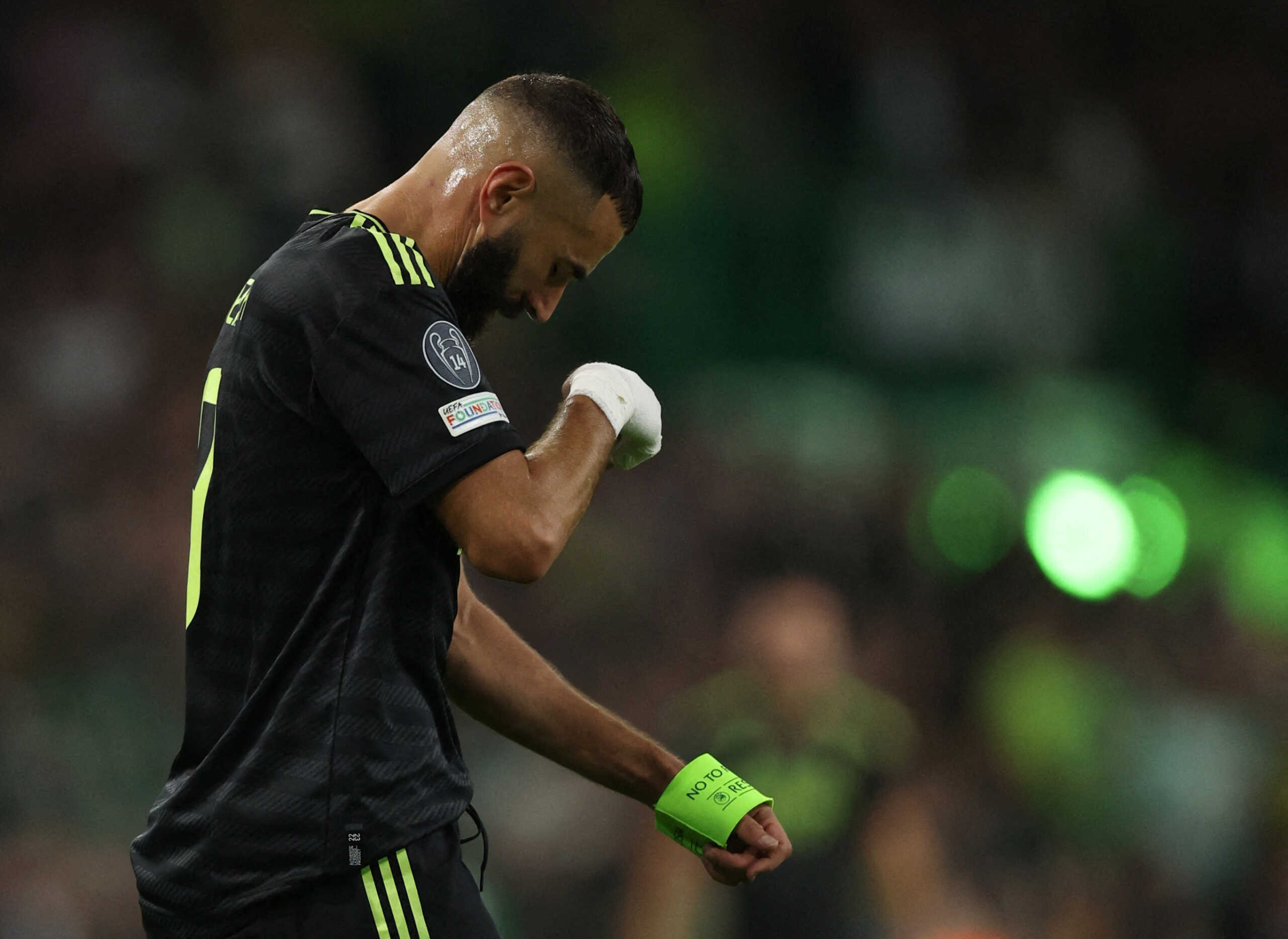 Soccer Football - Champions League - Group H - Celtic v Real Madrid - Celtic Park, Glasgow, Scotland, Britain - September 6, 2022 Real Madrid's Karim Benzema walks off the pitch after being substituted Action Images via Reuters