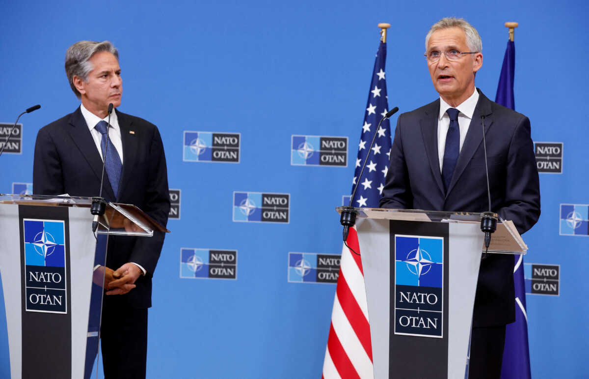 NATO Secretary-General Jens Stoltenberg speaks during a joint news conference with U.S. Secretary of State Antony Blinken, in Brussels, Belgium September 9, 2022. REUTERS