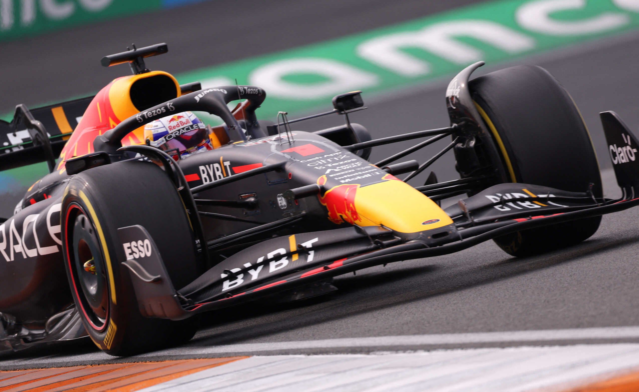 Formula One F1 - Dutch Grand Prix - Circuit Zandvoort, Zandvoort, Netherlands - September 4, 2022 Red Bull's Max Verstappen in action during the race REUTERS