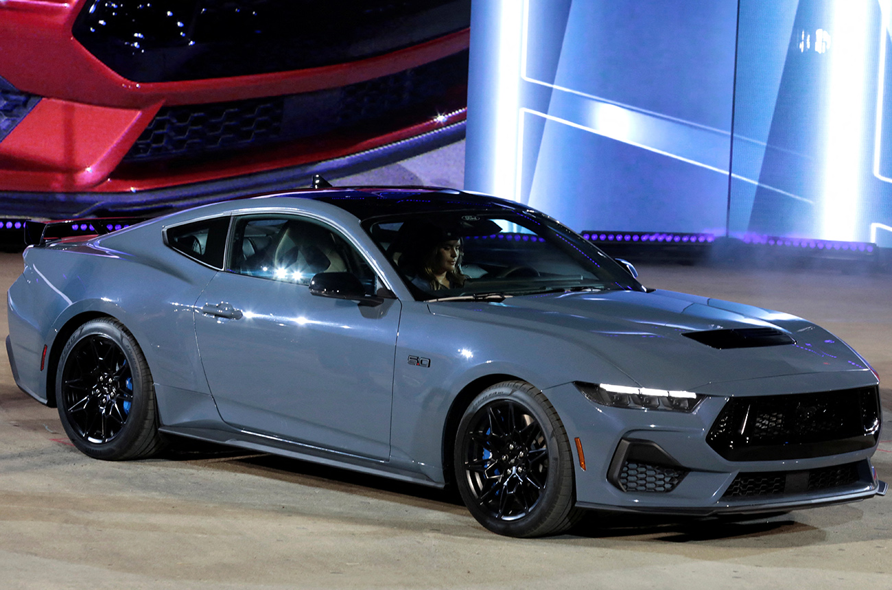Ford Motor Co. introduces the 2024 Mustang vehicle during media day of the North American International Auto Show in Detroit, Michigan, U.S., September 14, 2022. REUTERS